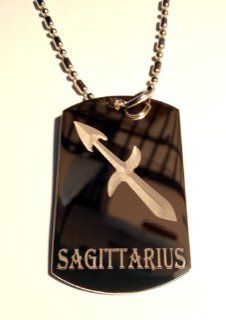 Celtic Zodiac Signs Sign Sagittarius Symbol   Military Dog Tag, Luggage Tag Key Chain Metal Chain Necklace  Pet Identification Tags 