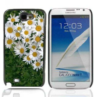 Beautiful Flowers Pattern Hard Plastic and Aluminum Back Case For Samsung Galaxy Note 2 Note II N7100 With 3 Pieces Screen Protectors Cell Phones & Accessories