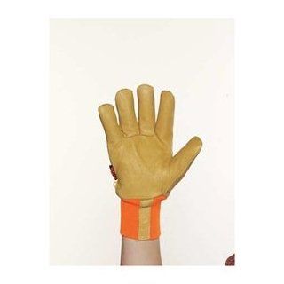 Leather Gloves, Hi Vis, Orange, S, PR   Work Gloves  