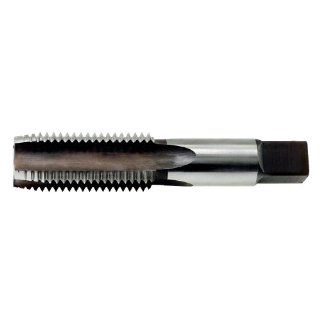 Drillco 2500 Series High Speed Steel Hand Threading Tap, Uncoated (Bright) Finish, Round Shank with Square End, Bottoming Chamfer, 2 3/4" 8 Size