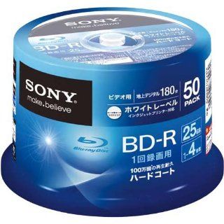 SONY Blu ray Discs 50 Spindle   BD R 25GB 4X for VIDEO   2012 Electronics
