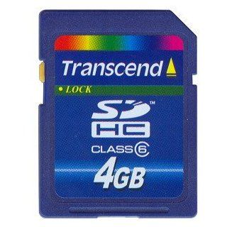 Transcend 4GB Class 6 SDHC Memory Card Computers & Accessories