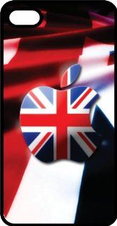 Apple And British Flag UK Black Rubber Case for Apple iPhone 5 Cell Phones & Accessories