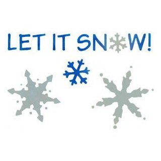 Let it Snow Craft Stencil   Complete Kit Stencil with Paints & Brush(es)   Plastic