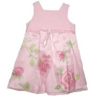 Toddler Girls 2T 4T Sleeveless Dress with Pink Organza Petal Overlay Skirt Special Occasion Dresses Clothing