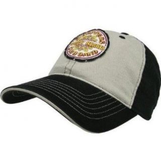 The BEATLES Sgt Peppers baseball cap two tone khaki / black hat [Apparel] Clothing