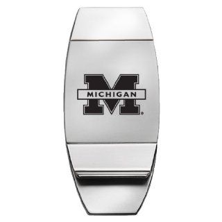 University of Michigan   Two Toned Money Clip   Silver Sports & Outdoors