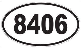 8406 Oval Sticker 
