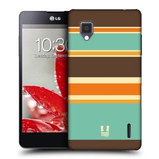 Head Case Designs Orange and Brown Stripes Collection Hard Back Case Cover for LG Optimus G E975 Cell Phones & Accessories