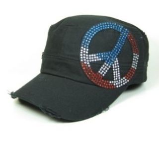 Bling Women's Peace Sign Cadet Cap Baseball Caps