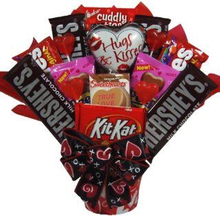 Delight Expressions™ "Hugs and Kisses" Gift Basket   Valentine's Day Candy Bouquet 
