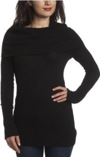 Mac & Jac Women's Soft Cowl Tunic Sweater, Black,