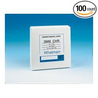 Whatman 3MM CHR Chromatography Paper; Type Sheet; Size 4 x 5.25 in. Science Lab Chromotography Paper