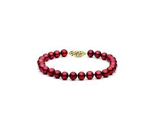 8.5 9mm Cranberry Freshwater Pearl Bracelet AAA Jewelry