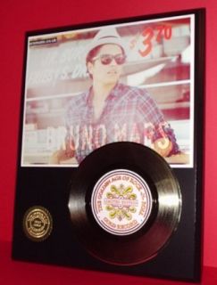 Bruno Mars Gold Record LTD Edition Display Actually Plays "Grenade" Entertainment Collectibles