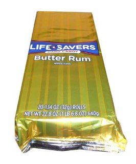 Lifesavers Rolls   Butter Rum, 20 rolls  Hard Candy  Grocery & Gourmet Food