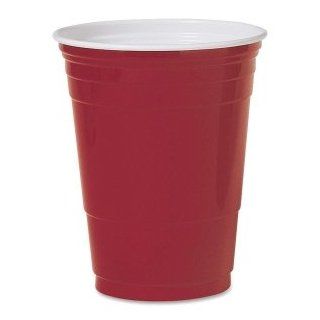 (1000/Case) Plastic Party Cold Cups Red 16Oz