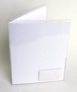 StoreSMART   Clear Vinyl Plastic Letter Size Folder with 2 pockets   Business Card Pocket on the front   50 Pack   P222FR50  Project Folders 