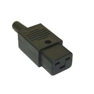 Interpower 83011380 IEC 60320 C19 Rewireable Connector, IEC 60320 C19 Socket Type, Black, 16A/21A Rating, 125VAC/250VAC Rating