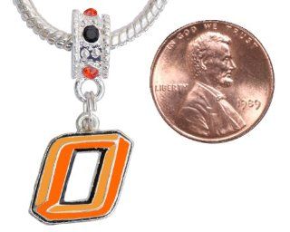 Oklahoma State University Charm with Connector Fits Pandora, Troll, Biagi and More  Sports Fan Charms  Sports & Outdoors