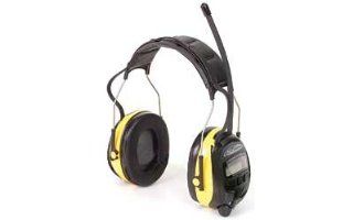 3M/Peltor WorkTunes Earmuff Black/Yellow Stereo/Hearing Protector AM/FM Radio 90541  Hunting Earmuffs  Sports & Outdoors