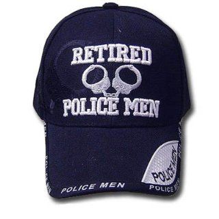 NAVY BLUE RETIRED POLICEMAN BASEBALL CAP HAT POLICE ADJ Sports & Outdoors