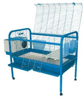 Marchioro Luna 102 Cage for Small Animals with Wheels, 40.25, Blue  Pet Cages 