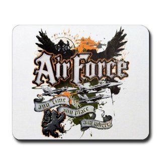 Mousepad (Mouse Pad) Air Force US Grunge Any Time Any Place Any Where 