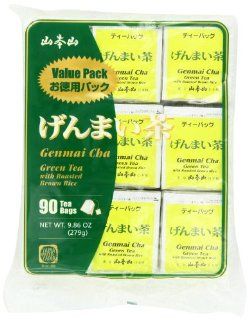 Yamamotoyama Genmai Cha Roasted Brown Rice Green Tea Value Pack, 9.86 Ounce Bag  Grocery & Gourmet Food