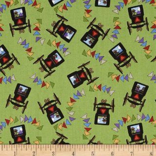 Almost Amish Buggy Toss Green Fabric