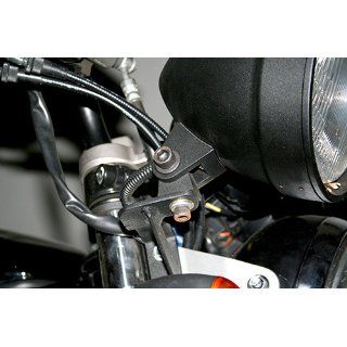 Motorcycle Headlight Black Matte 5 3/4 by 6 Inch Automotive