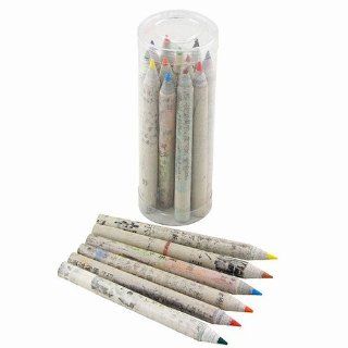 Recycled Paper Assorted Colored Pencils, 12 Pack, Approximately 3.5"L