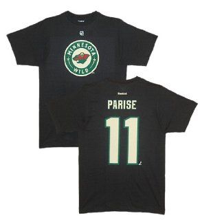 Zach Parise Minnesota Wild Black Jersey Name and Number T shirt XX Large  Football Apparel  Sports & Outdoors