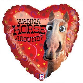 Wanna Horse Around? Google Eyes 21" Mylar Balloon Toys & Games