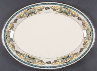 Lenox China Fair Lady 17 Oval Serving Platter, Fine China Dinnerware   Scrolls,