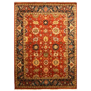 Hand Knotted Wool Super Mahal Rug (10 X 14)