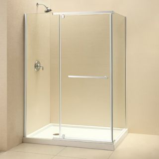 Dreamline SHEN113434004 Shower Enclosure, 34 5/16 by 34 5/16 Quatra Frameless Pivot, Clear 3/8 Glass Brushed Nickel