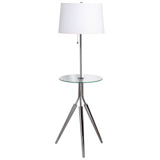 Hinsdale Chrome Floor Lamp With Tray