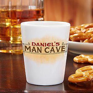Man Cave Rules Personalized Shot Glass