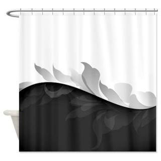  Elegant Black and White Shower Curtain