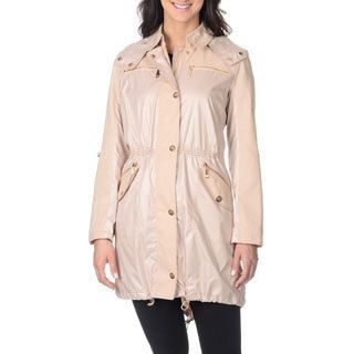 Vince Camuto Womens Nude Hooded Anorak