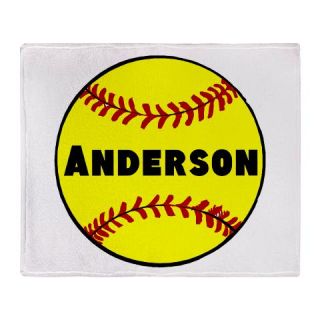  Personalized Softball Throw Blanket