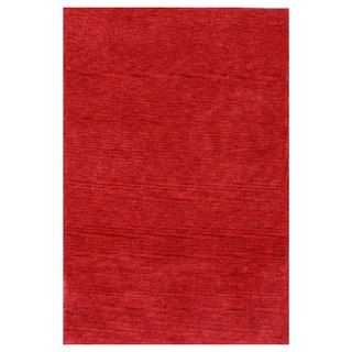 Nuloom Handmade Solid Red Rug (76 X 96)