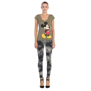 Womens Mickey Mouse V neck Top