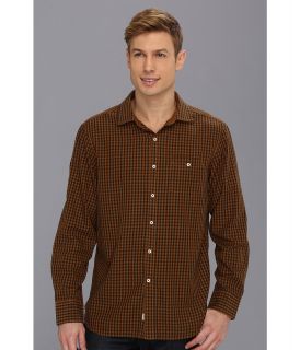 Tommy Bahama Denim Island Modern Fit Gregory Check L/S Shirt Mens Long Sleeve Button Up (Tan)