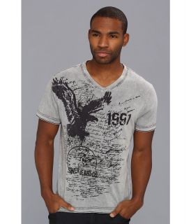 Silver Jeans Co. S/S V Neck T Shirt w/ Print Mens T Shirt (Gray)