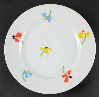 Studio Nova Primary Petals Salad Plate, Fine China Dinnerware   Blu/Yel/Red/Oran