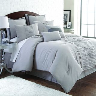 Marilyn Embellished Linen 8 piece Comforter Set