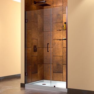 Dreamline SHDR20467210S06 Frameless Shower Door, 46 to 47 Unidoor Hinged, Clear 3/8 Glass Oil Rubbed Bronze