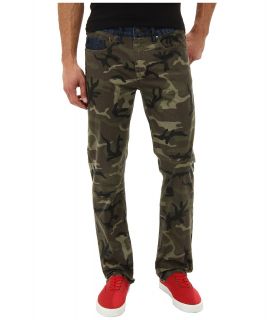 Buffalo David Bitton Six Pant in Green Camouflage Mens Casual Pants (Tan)